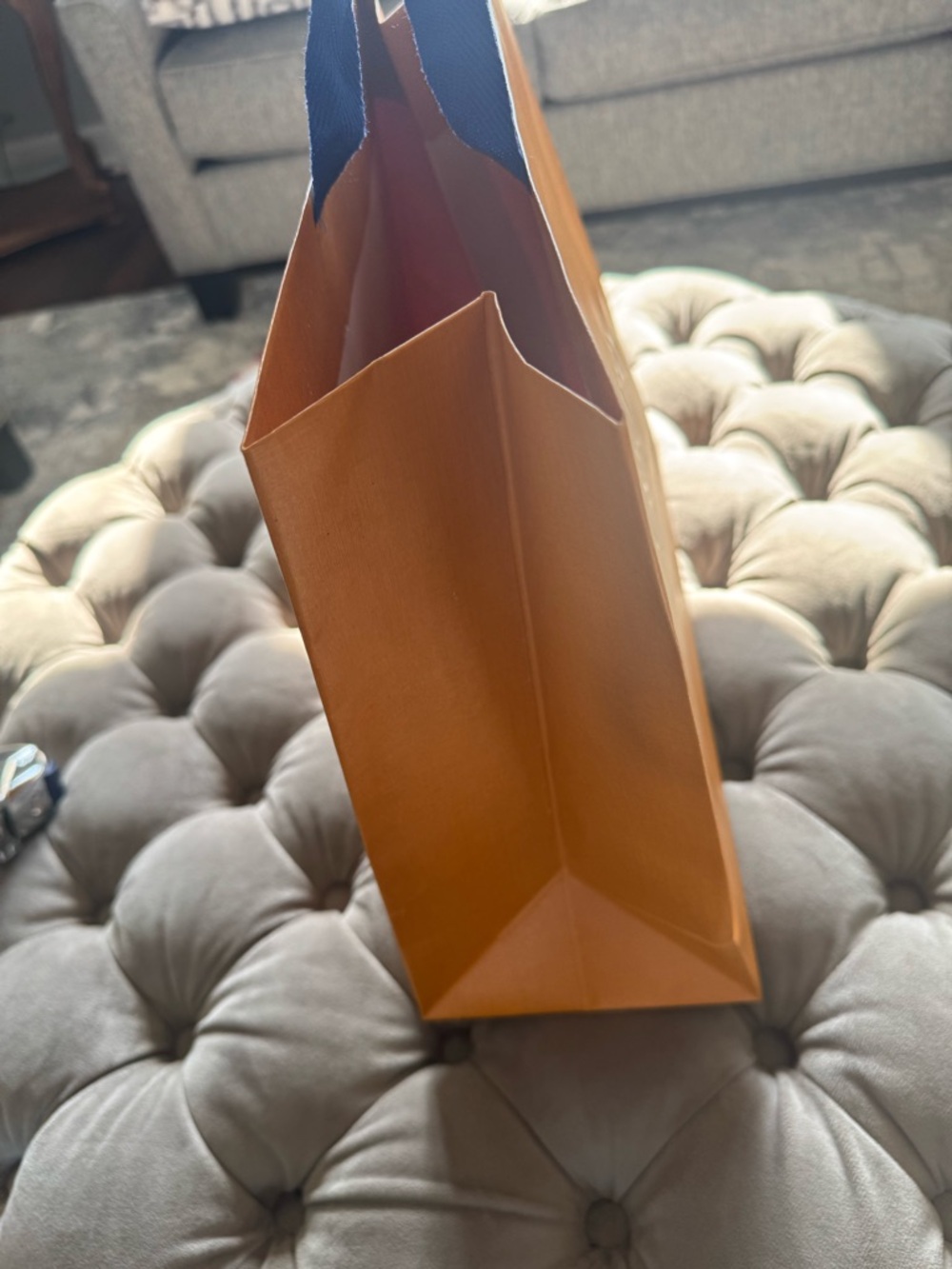 NWOT Louis Vuitton Signature Bright Orange Shopping Totes/Gift Bags Blue 3/$55 - Picture 8 of 12